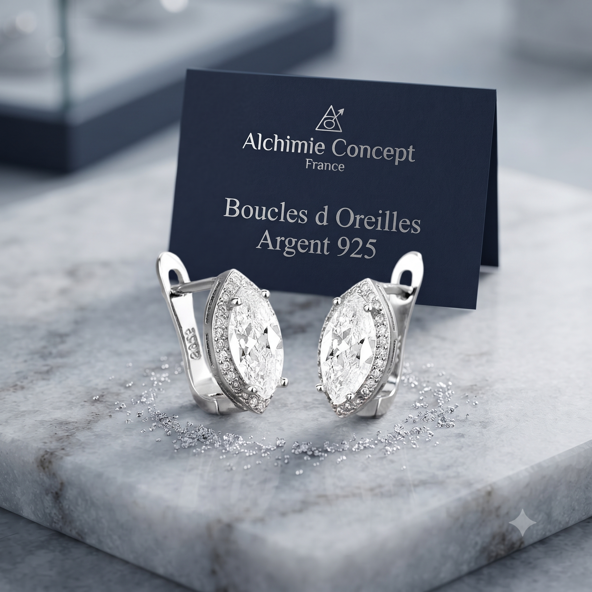 Boucles d'Oreilles Sarah – Argent 925 & Zirconium | Glamour, Raffinement & Élégance Exclusive
