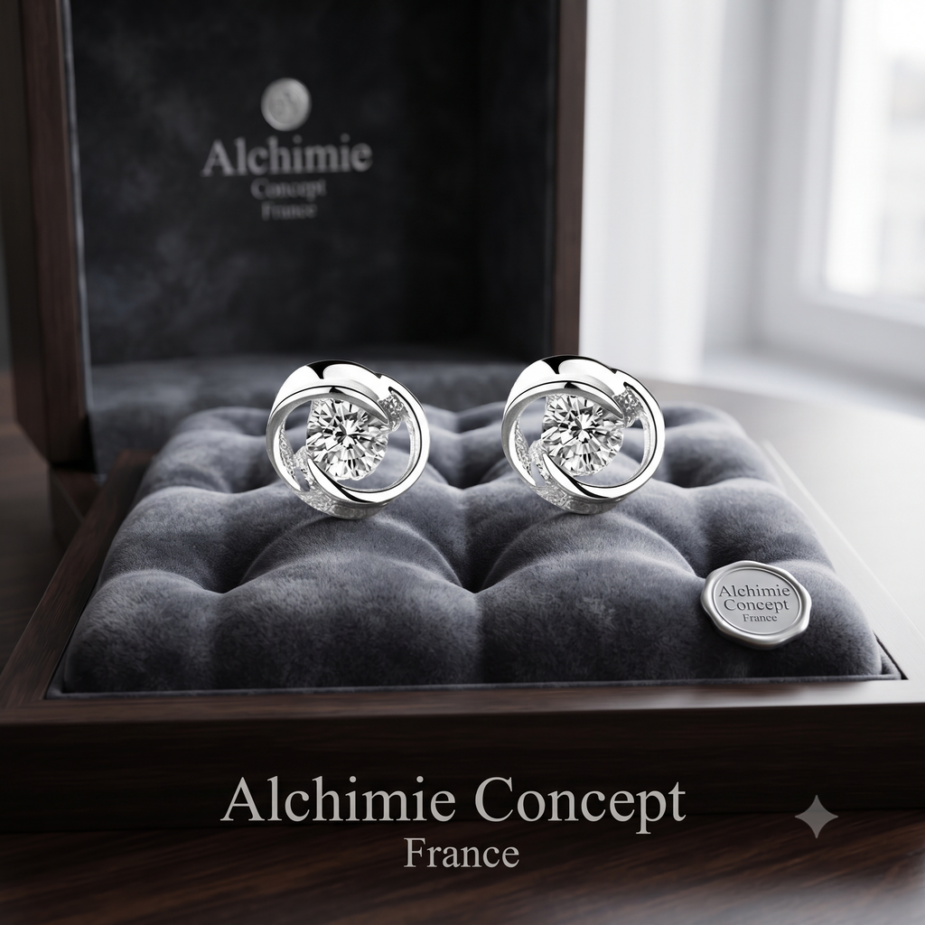 Boucles d'Oreilles Rosy – Argent 925 Pur & Zirconium | Illuminez Votre Visage & Brillez de Mille Feux
