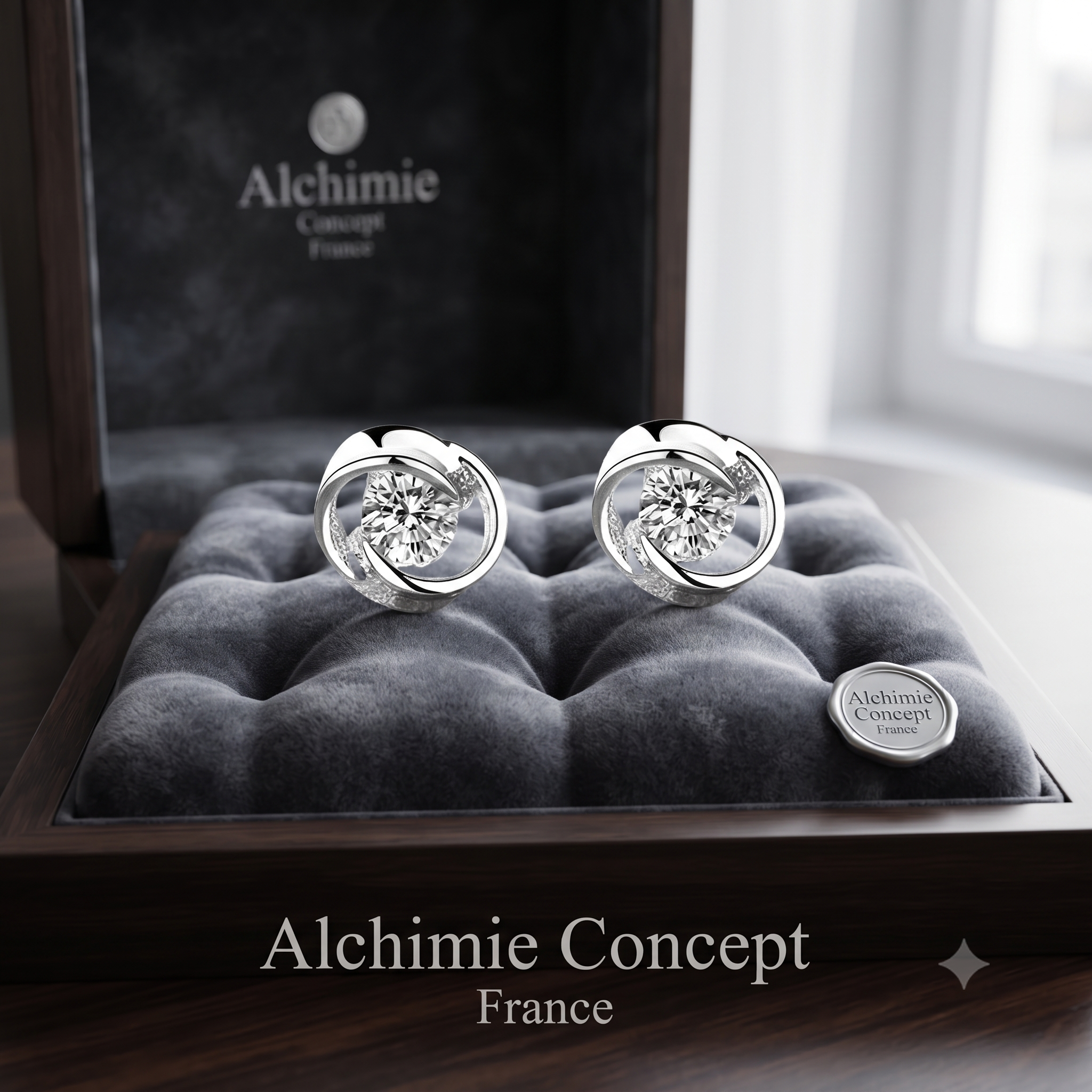 Boucles d'Oreilles Rosy – Argent 925 Pur & Zirconium | Illuminez Votre Visage & Brillez de Mille Feux