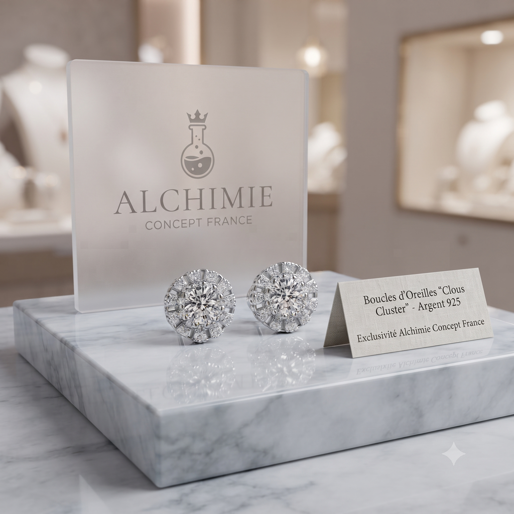 Boucles d'Oreilles Sévérine – Argent 925 Fait Main & Zirconium | Art, Mode & Sophistication