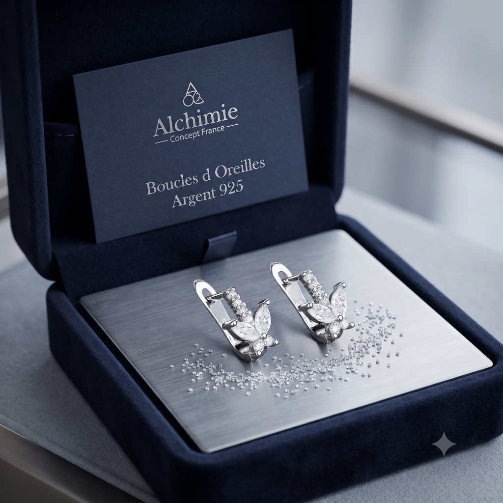 Boucles d'Oreilles Chantal – Argent 925 & Zirconium | Luxe Durable & Raffinement Exclusif