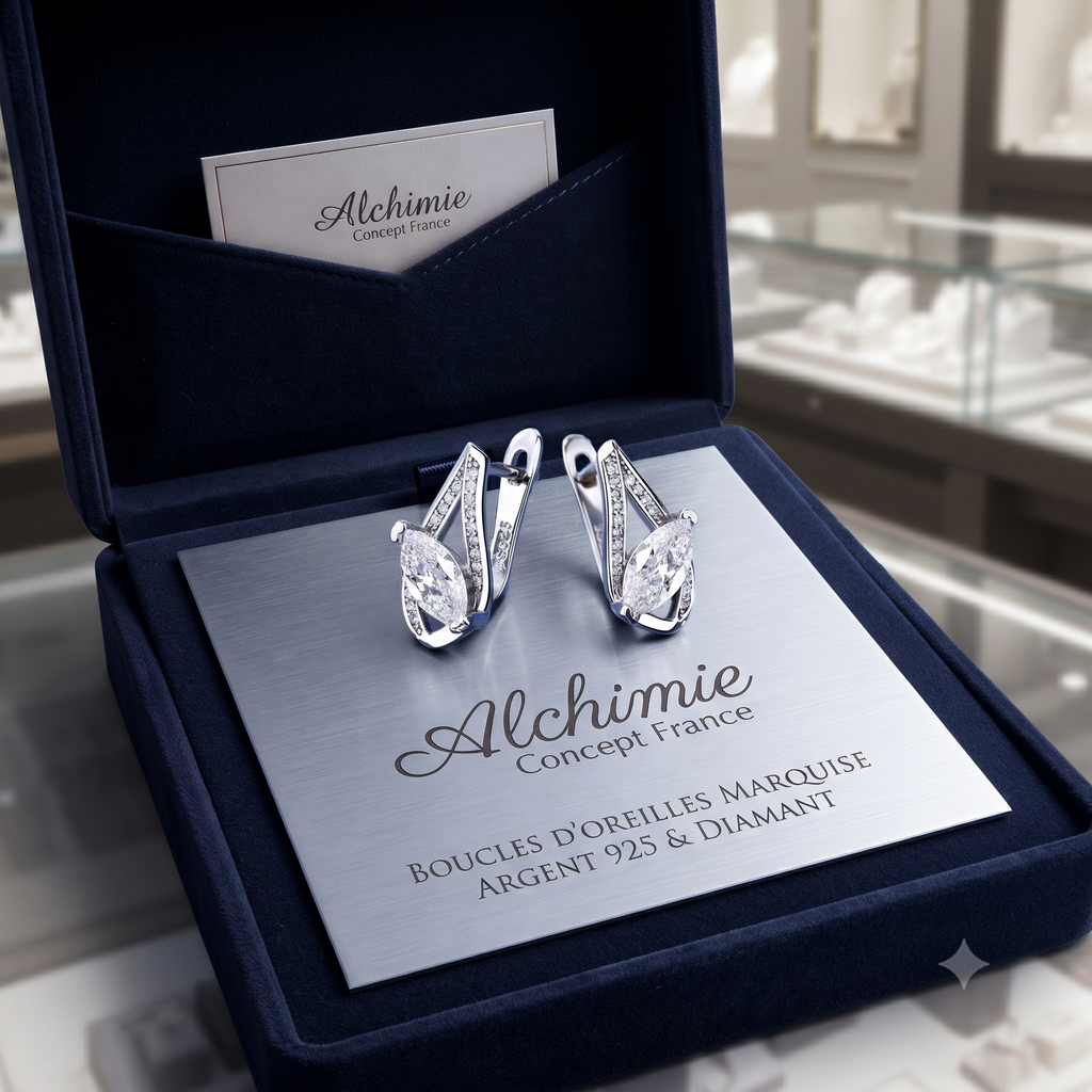 Boucles d'Oreilles Cécile – Argent 925 & Zirconium | Investissement Bijou & Élégance Intemporelle