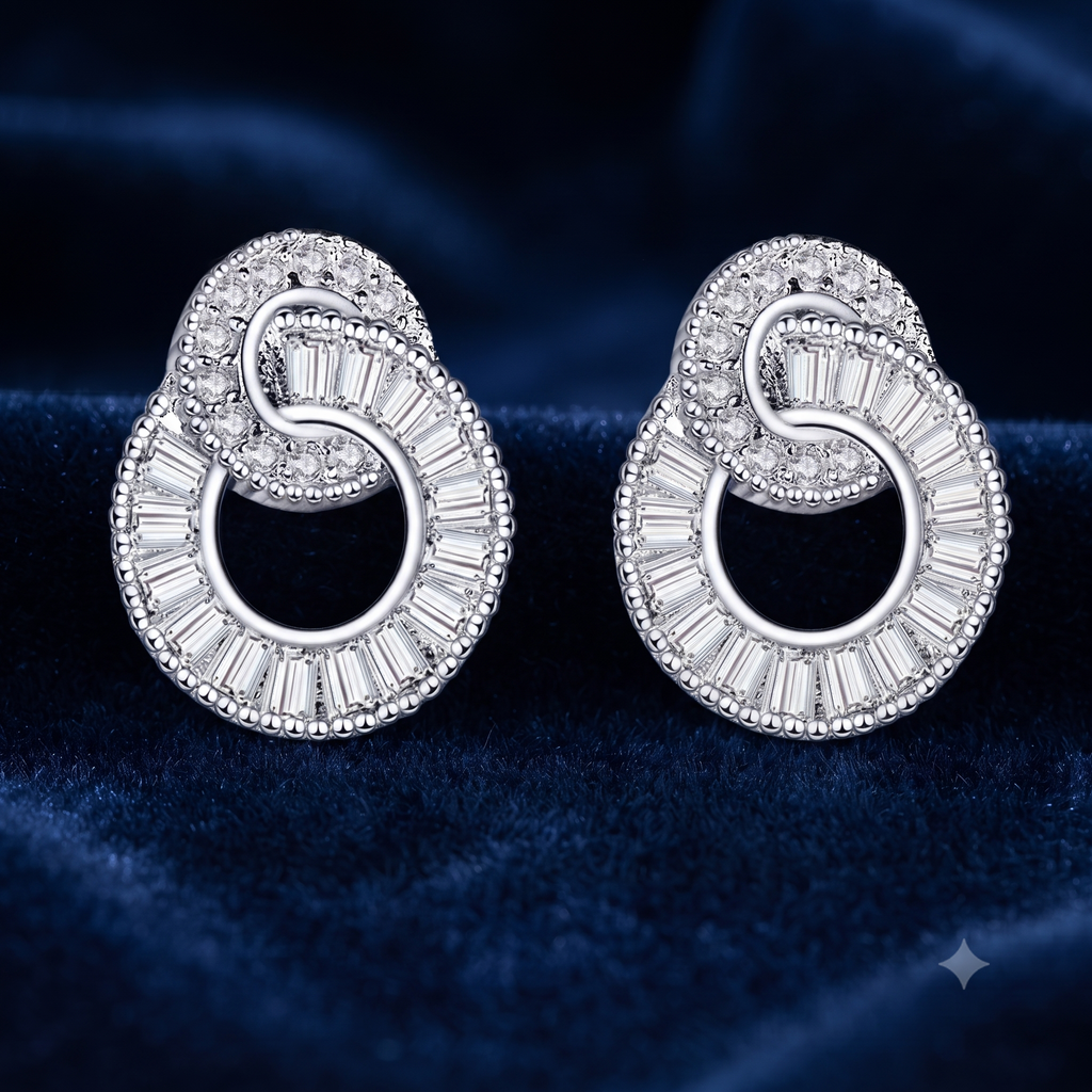 Boucles d'Oreilles Argent 925 Alma | Zirconium | Certifiées Poinçon | Bijou Femme Incontournable