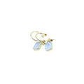 Boucles d'oreilles Argent 925 'Arche Doré' - Aigue Marine - Plaquées Or