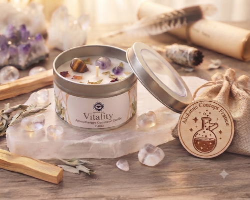 * Bougie Green Tree Vitalité | Œil de Tigre & Gingembre Doux | Courage, Motivation & Énergie 70g
