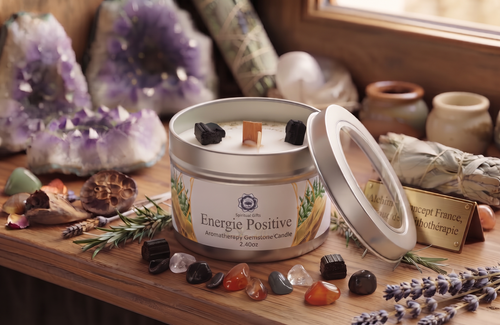 * Bougie Green Tree Énergie Positive | Cornaline & Palo Santo | Vitalité, Créativité & Purification 70g
