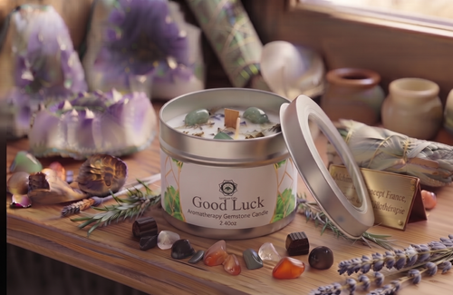 * Bougie Green Tree Bonne Chance | Aventurine Verte & Patchouli | Prospérité & Manifestation 70g