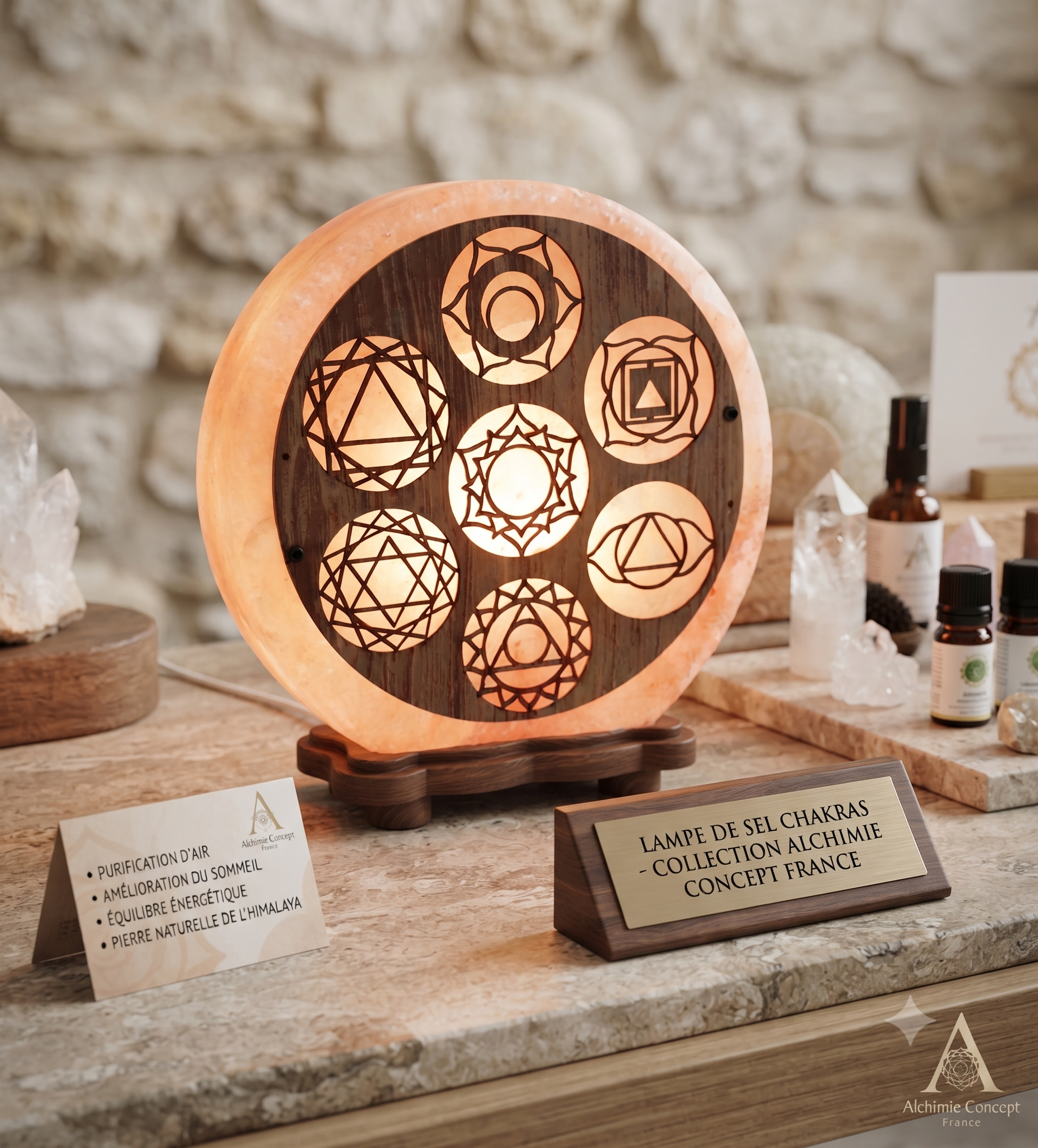 ✨ Lampe de Sel 7 Chakras 5 kg – Équilibre Énergétique, Méditation & Purification Himalaya