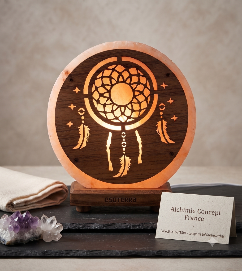 ✨ Lampe de Sel Attrape-Rêves 5 kg – Talisman Ancestral, Protection Sommeil & Énergie Himalaya