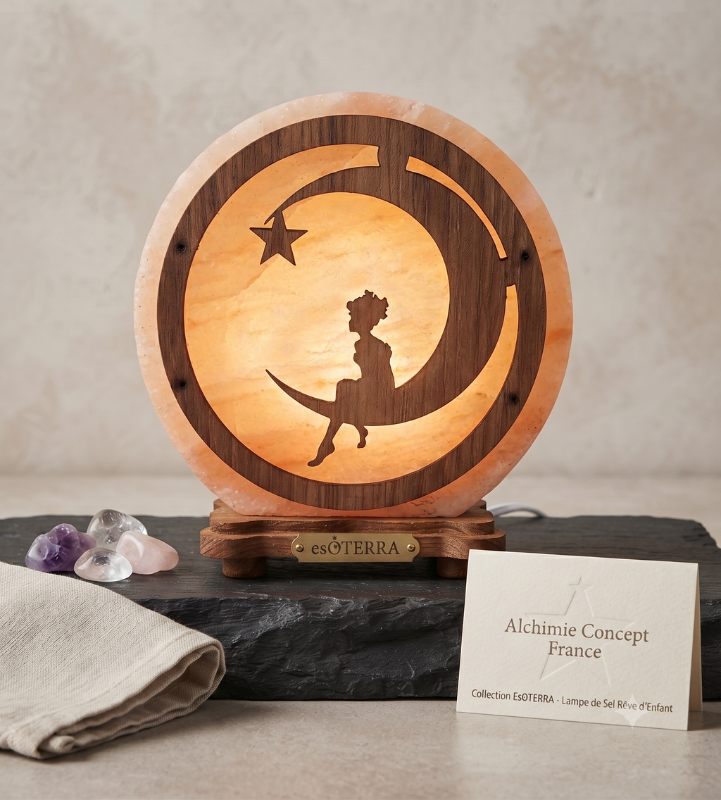 ✨ Lampe de Sel Petit Prince sur Lune 5 kg – Poésie Féerique Himalaya | Cadeau Âme d'Enfant