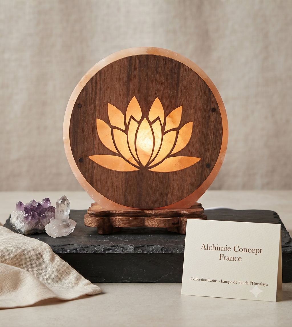 ✨ Lampe de Sel Lotus 5 kg – Fleur de l'Éveil Himalaya | Pureté, Renaissance & Lumière Intérieure