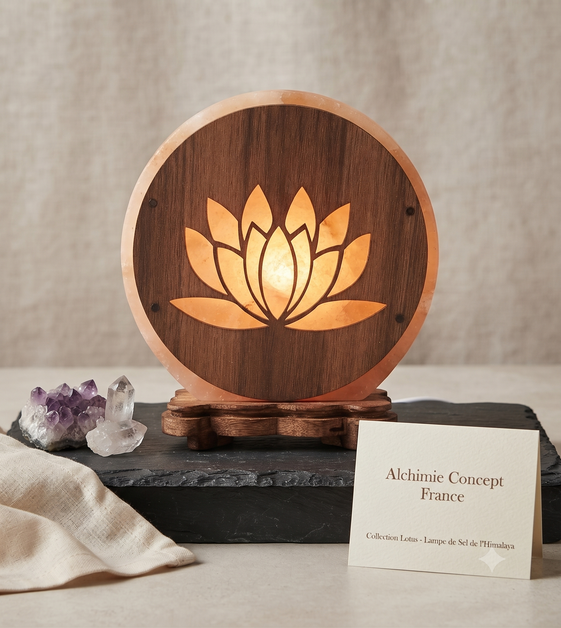 ✨ Lampe de Sel Lotus 5 kg – Fleur de l'Éveil Himalaya | Pureté, Renaissance & Lumière Intérieure