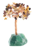 Arbre du Bonheur Jaspe Mokaïte – Base Fluorite 14 cm