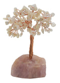 Arbre du Bonheur Pierre de Lune & Base Quartz Rose 14cm
