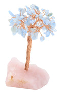 Arbre du Bonheur Aigue Marine & Quartz Rose 14cm