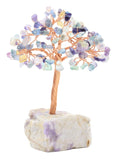 Arbre du Bonheur Fluorite base Améthyste 14cm