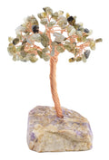Arbre du Bonheur Labradorite base Améthyste 14cm
