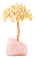 Arbre du Bonheur Citrine & Quartz Rose 14cm