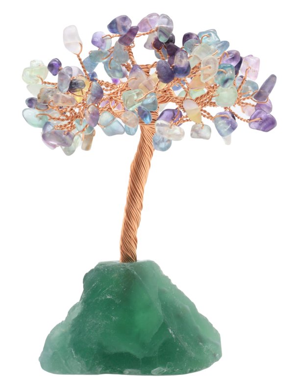 Arbre du Bonheur Fluorite – Base Fluorite 14 cm