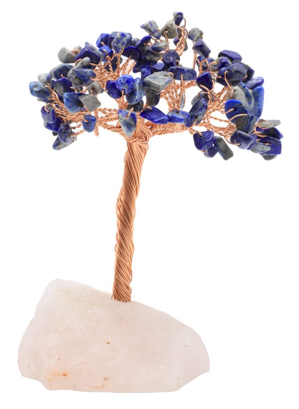 Arbre du Bonheur Lapis Lazuli & Base Quartz Rose 14cm