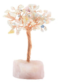 Arbre du Bonheur Morganite & Base Quartz Rose 14cm
