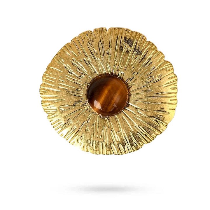 Bague Femme Œil de Tigre | Acier Inoxydable 316L