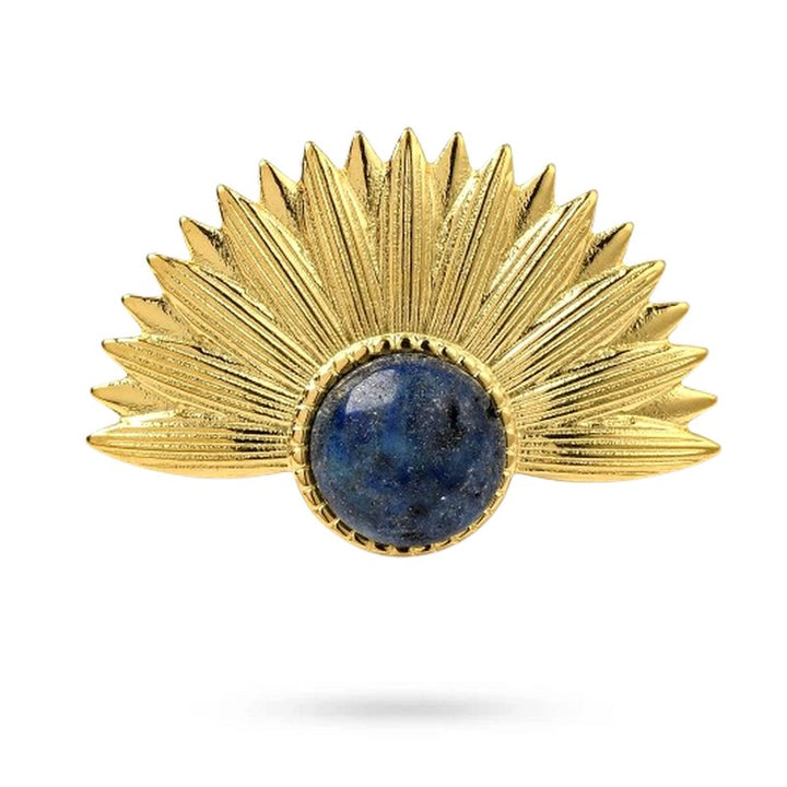 Bague Femme Fleur Lapis Lazuli | Acier Inoxydable 316L
