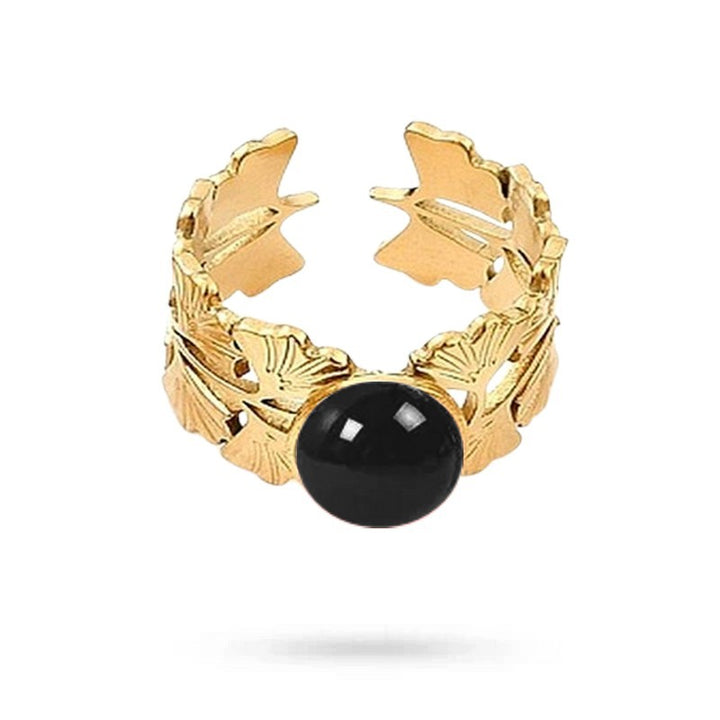 Bague Femme Acier Inoxydable – Pierre Naturelle Agate