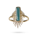 Bague Femme Suzie – Acier Inoxydable & Apatite Naturelle