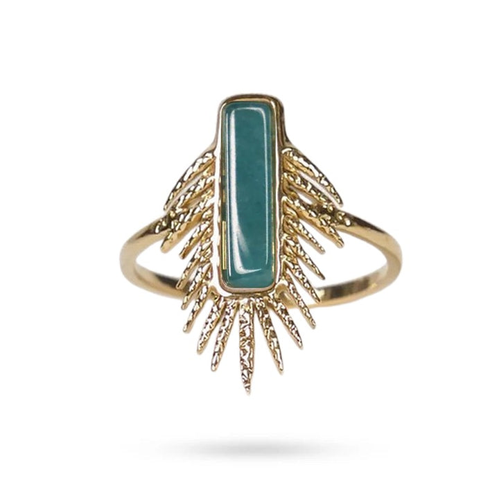 Bague Femme Suzie – Acier Inoxydable & Apatite Naturelle