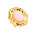 Bague Acier Inoxydable Pierre Naturelle Quartz Rose – Réglable