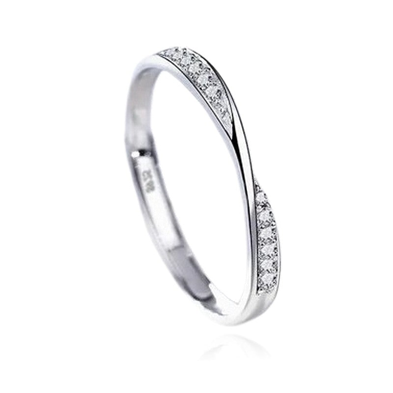 Bague Solitaire Maya – Argent 925 & Zirconiums Sertis | Éclat Intemporel