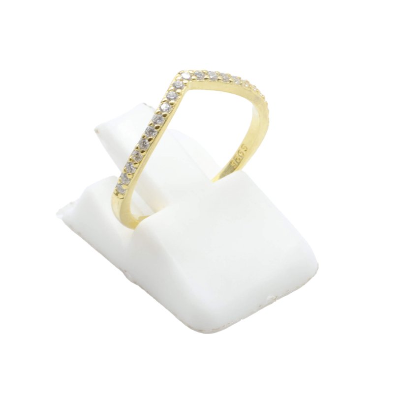 Bague Couronne en Argent 925 - Plaquée Or