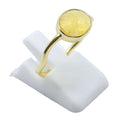 Bague Argent 925 Citrine Design - Plaquée Or