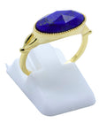Bague Argent 925 Lapis Lazuli Ovale - Plaquée Or
