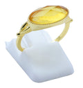 Bague Argent 925 Citrine Ovale - Plaquée Or