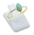 Bague Argent 925 Amazonite Marquise - Plaquée Or