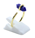 Bague Argent 925 Lapis Lazuli Pointe - Plaquée Or