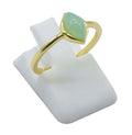 Bague Argent 925 Jade Verte Marquise - Plaquée Or