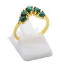 Bague Argent 925 Malachite Diadème - Plaquée Or