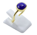 Bague Argent 925 Lapis Lazuli Design - Plaquée Or