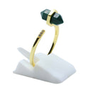 Bague Argent 925 Malachite Pointe - Plaquée Or