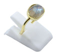 Bague Argent 925 Labradorite Design - Plaquée Or