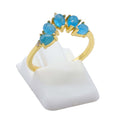 Bague Argent 925 Apatite Diadème - Plaquée Or