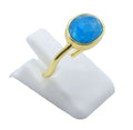 Bague Argent 925 Apatite Design - Plaquée Or