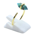 Bague Argent 925 Turquoise Pointe - Plaquée Or