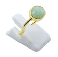 Bague Argent 925 Amazonite Design - Plaquée Or