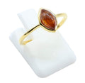 Bague Argent 925 Grenat Marquise - Plaquée Or