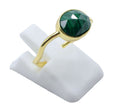 Bague Argent 925 Malachite Design - Plaquée Or
