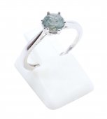 Bague Argent 925 'Rond Sublime' - Agate Mousse - Taille Réglable